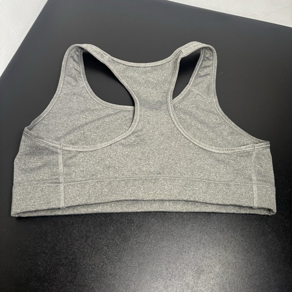 Nike Pro Women's Sports Bra Dri-Fit Gray Sz Medium Athletic Workout Racerback - Picture 2 of 5
